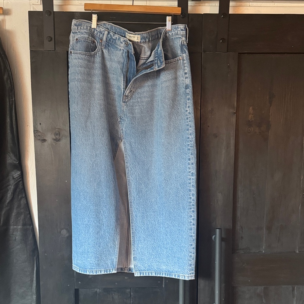 A&F Blue Denim Jean Skirt